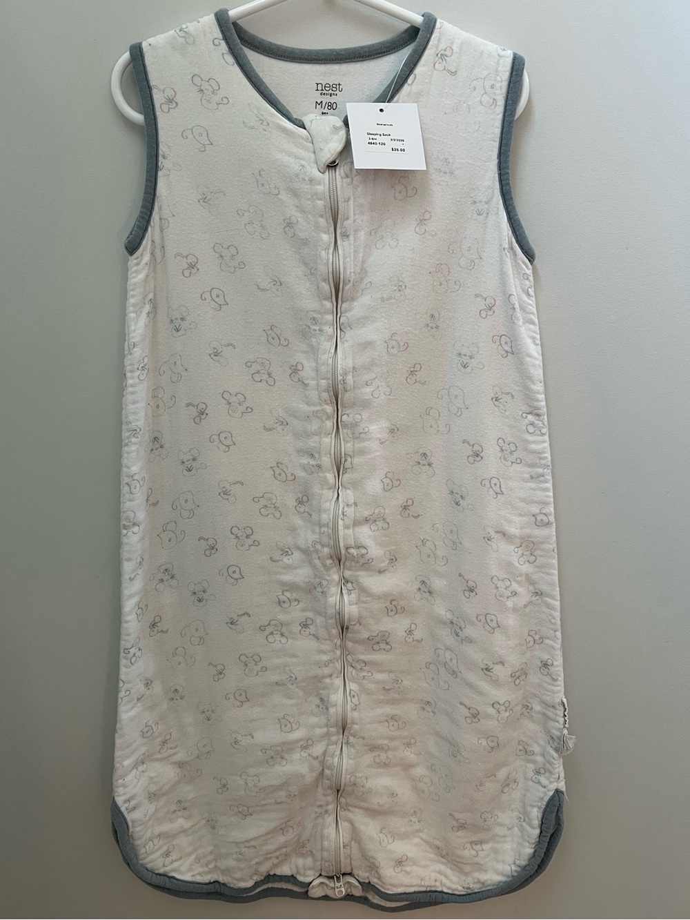 nest Designs Baby Sleep Sack - Cream with Trim